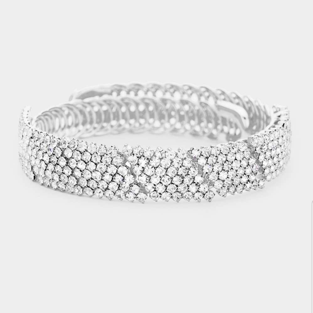 Rhombus Pave Adjustable Bracelet